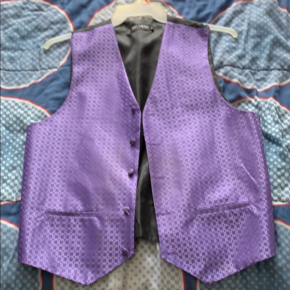 Purple and black vest for men